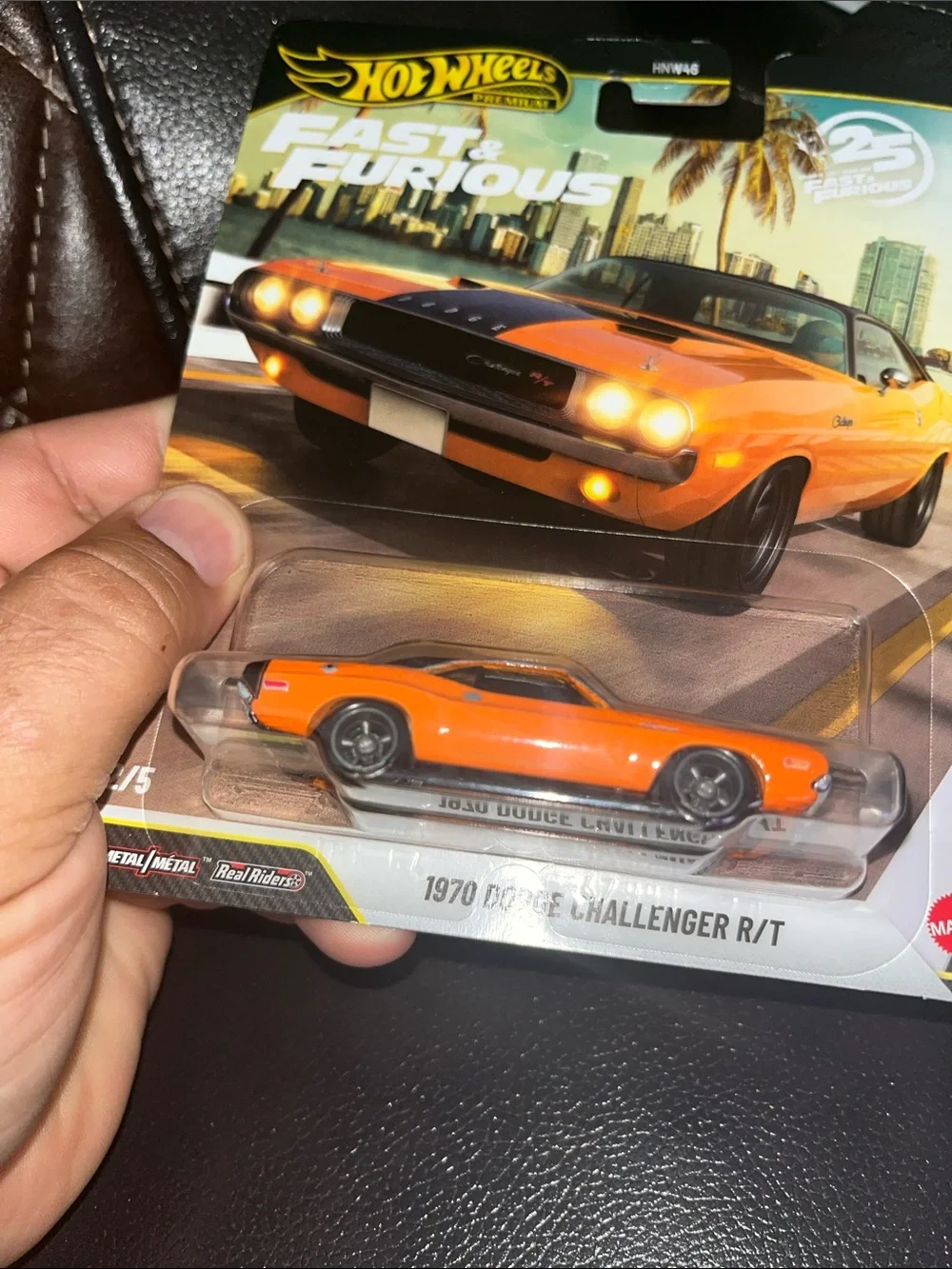 Hot Wheels Premium Fast & Furious Orange Dodge Challenger Toy Car